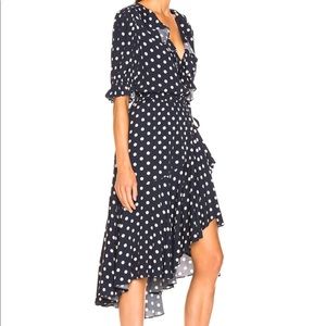Fabulous Icons Polka Dot Wrap High Low Dress